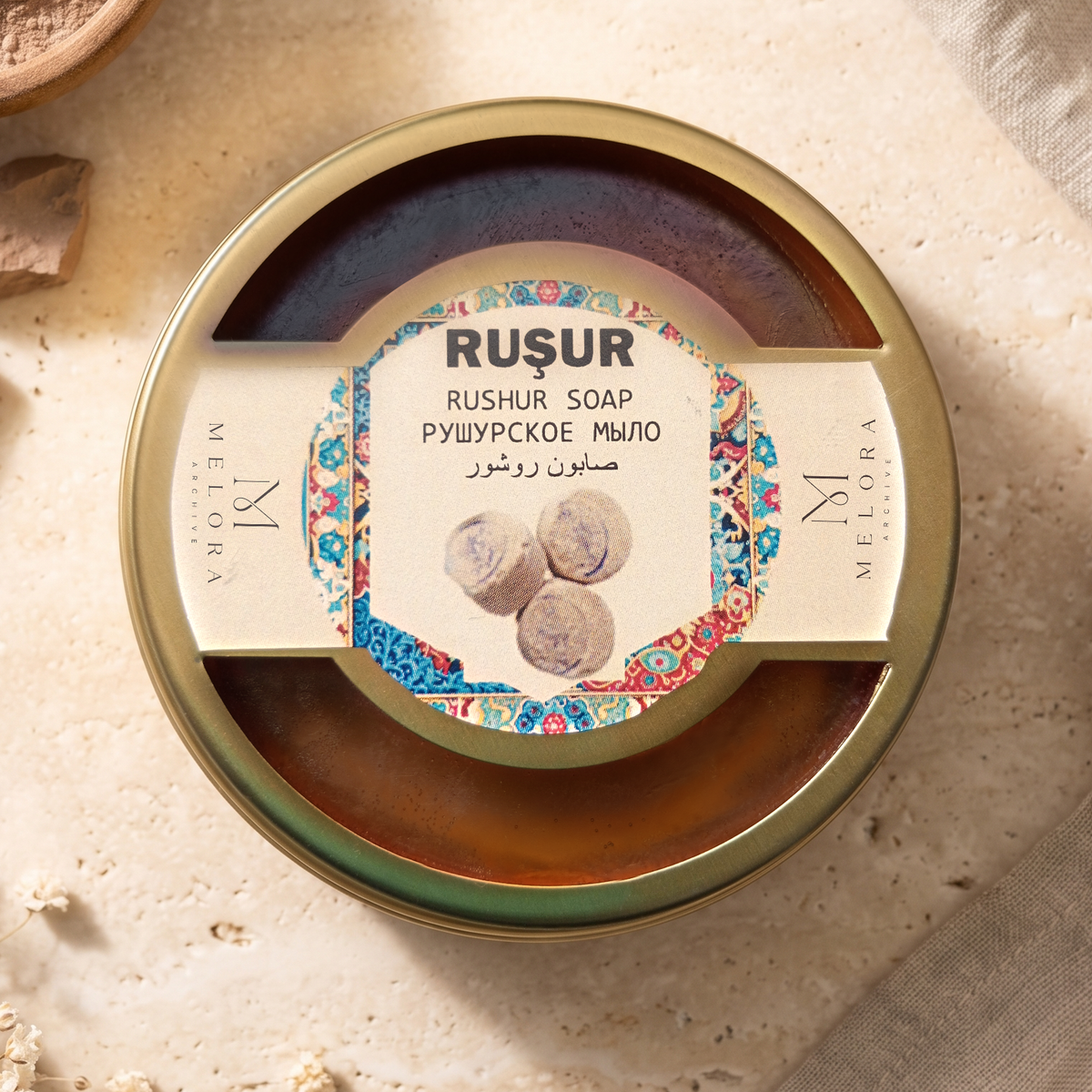 Ruşur Soap in Metal Tin — 01