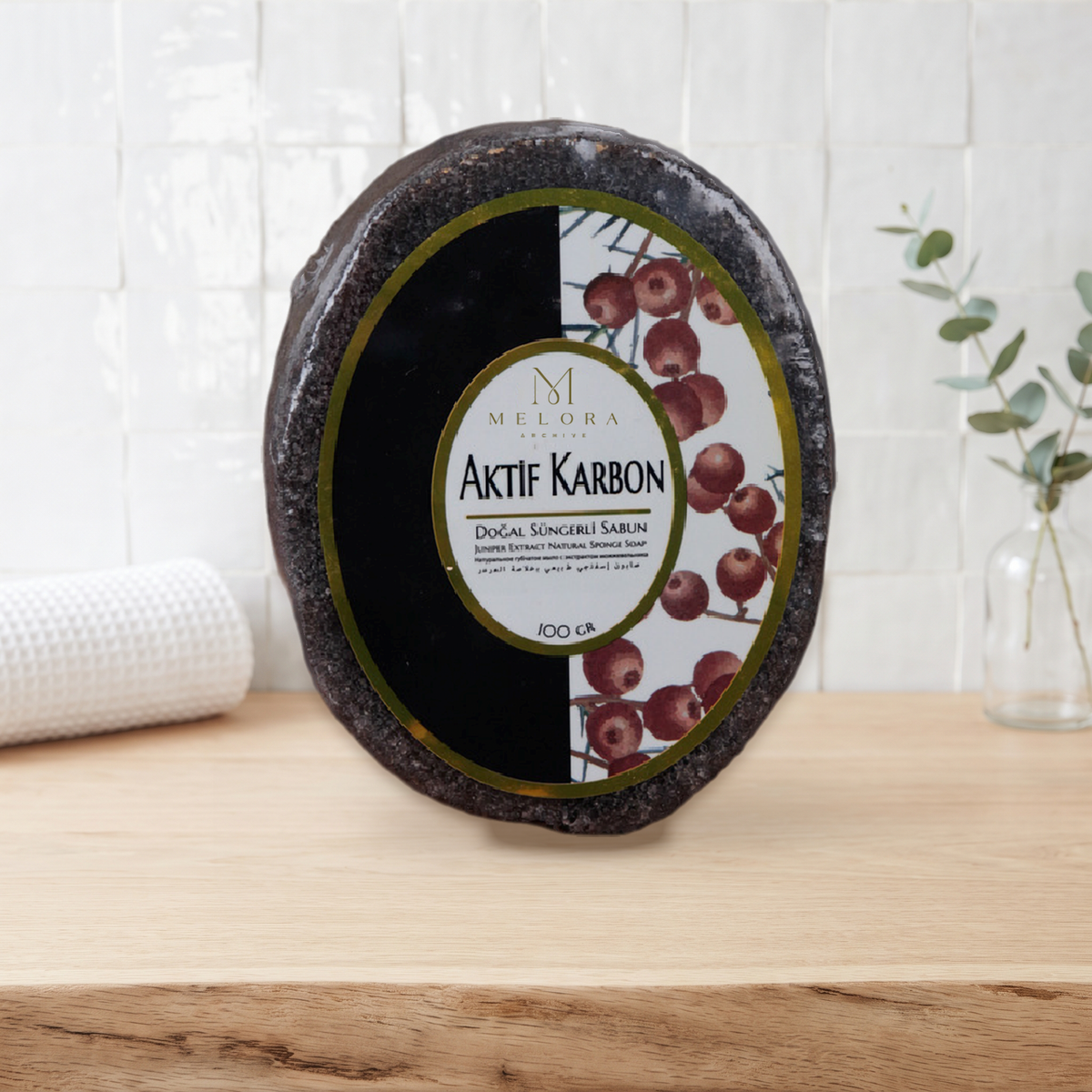 Activated Charcoal Sponge Soap — 01