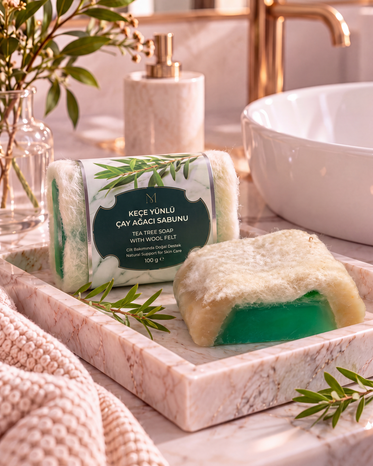 Tea Tree Soap with Wool Felt — 01